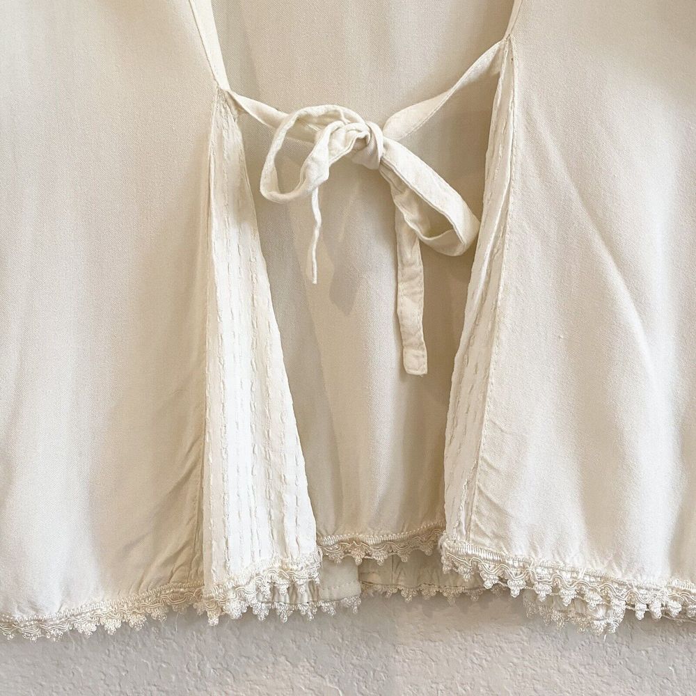 Scully Top Womens Extra Large Cream Heavy Embroidery Western Romantic Feminine - Picture 7 of 8